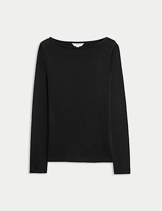 Pure Cotton Slash Neck Top