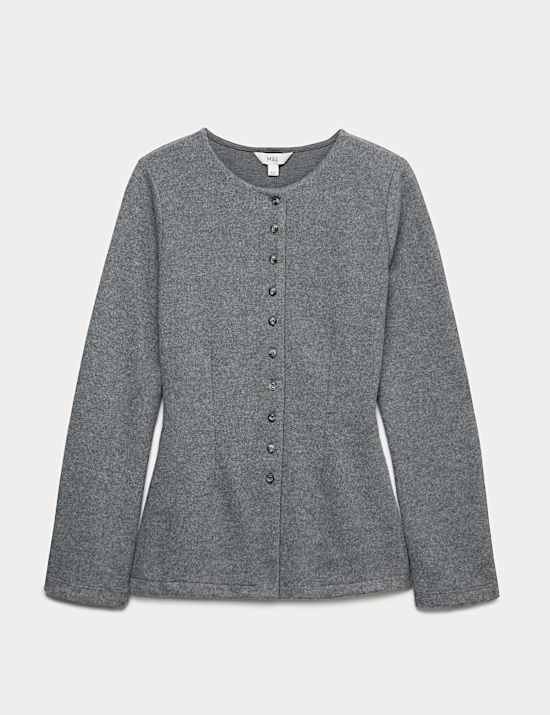 Cosy Crew Neck Slim Fit Cardigan