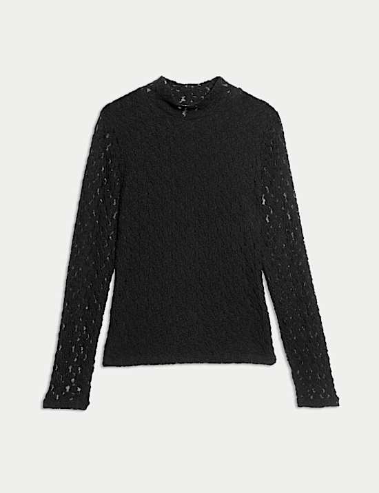Cotton Blend Lace Top