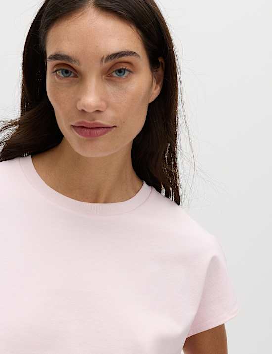 Cotton Rich Bubble Hem T-Shirt