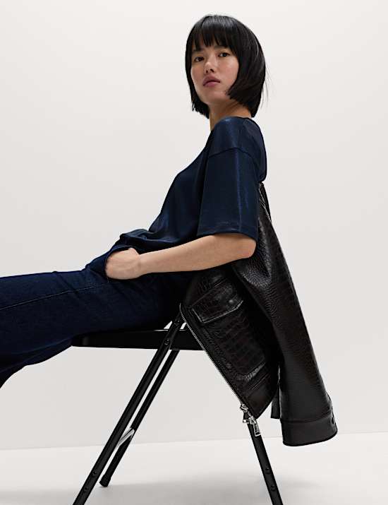 Γυαλιστερό μεταλλιζέ t-shirt