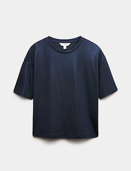 Γυαλιστερό μεταλλιζέ t-shirt