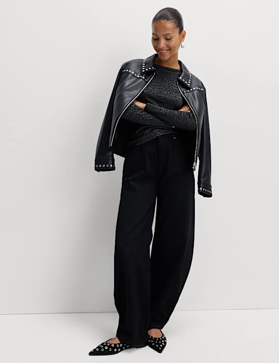 Cotton Rich Sparkly Ribbed Top