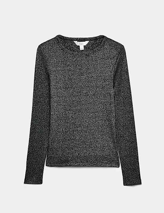 Cotton Rich Sparkly Ribbed Top