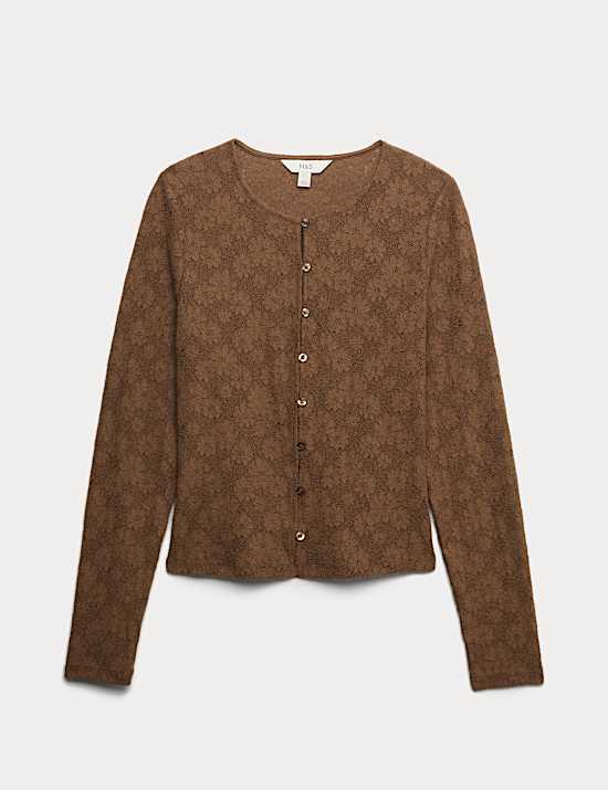 Flower Detail Button Through Cosy Top