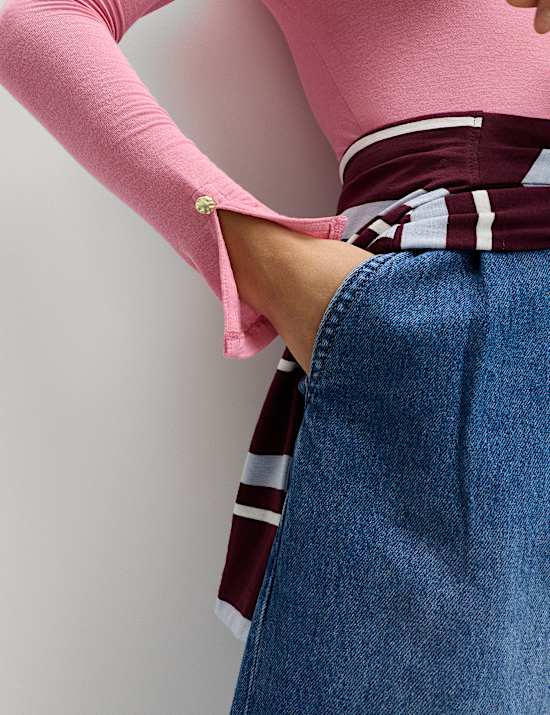 Modal Rich Jersey Roll Neck Second Skin Top