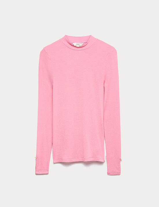 Modal Rich Jersey Roll Neck Second Skin Top