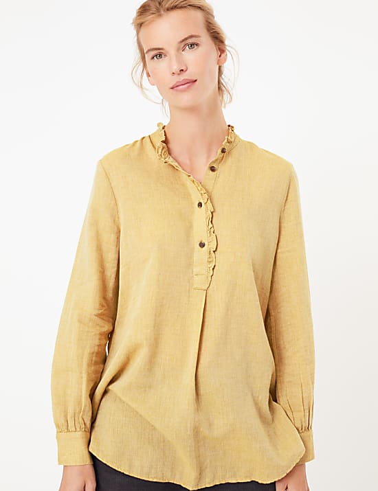 Cotton Rich Longline Blouse
