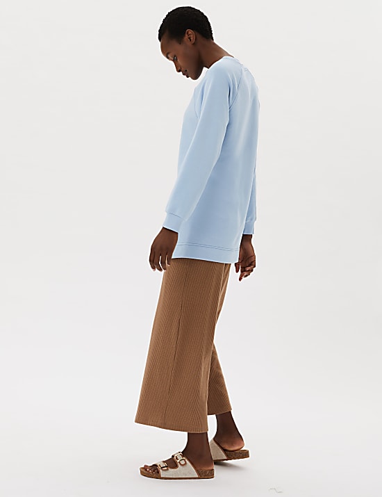 Sweatshirt Longline Bahan Katun