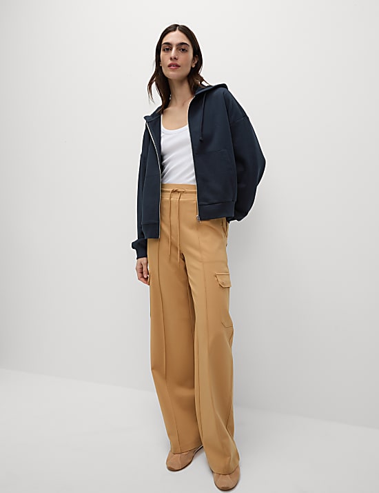 Cotton Rich Zip Up Hoodie