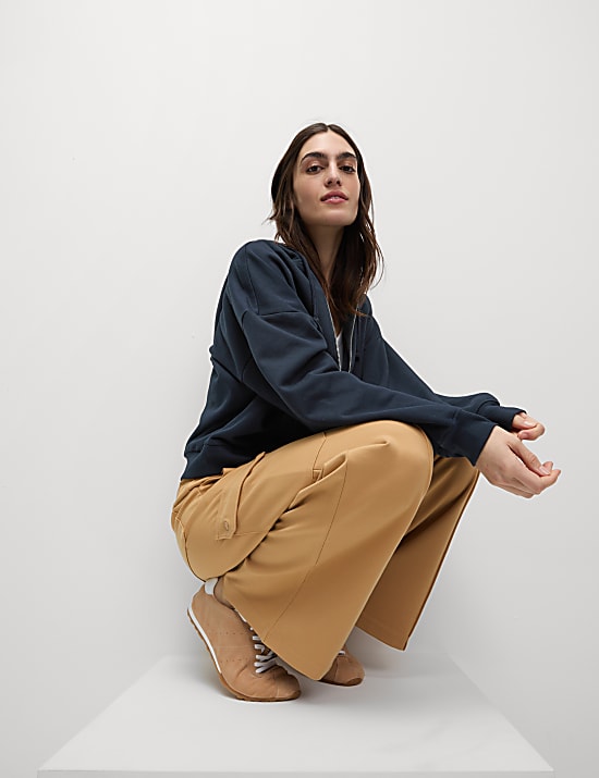 Cotton Rich Zip Up Hoodie