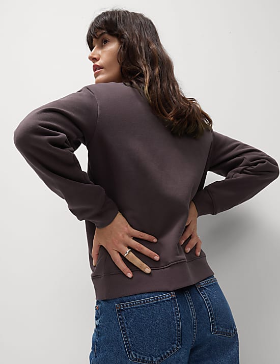 Cotton Rich Half Zip Sweatshirt