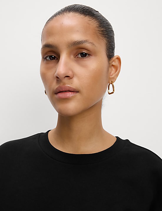 Cotton Rich Oversized Longline Sweat-shirt