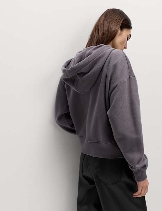 Φούτερ με κουκούλα, φερμουάρ και υψηλή περιεκτικότητα σε βαμβάκι