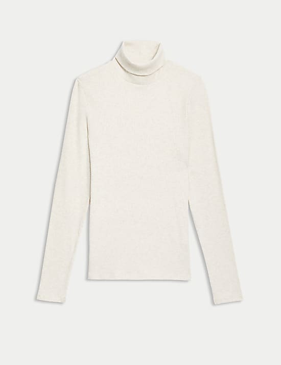 Cotton Rich Ribbed Slim Fit Top