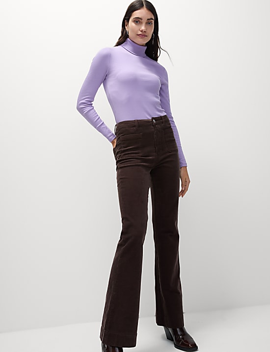 Cotton Rich Ribbed Slim Fit Top