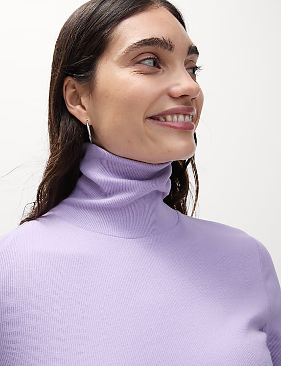 Top coupe cintrée côtelé en coton