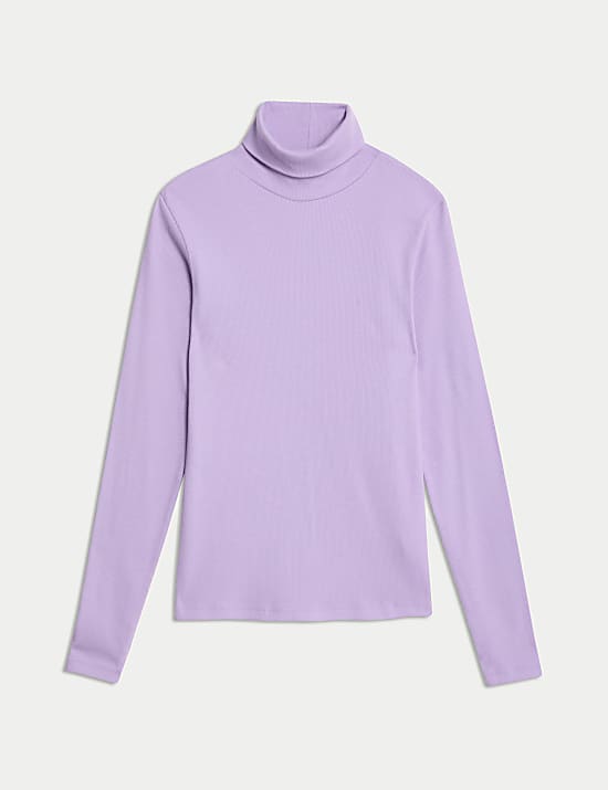 Top coupe cintrée côtelé en coton