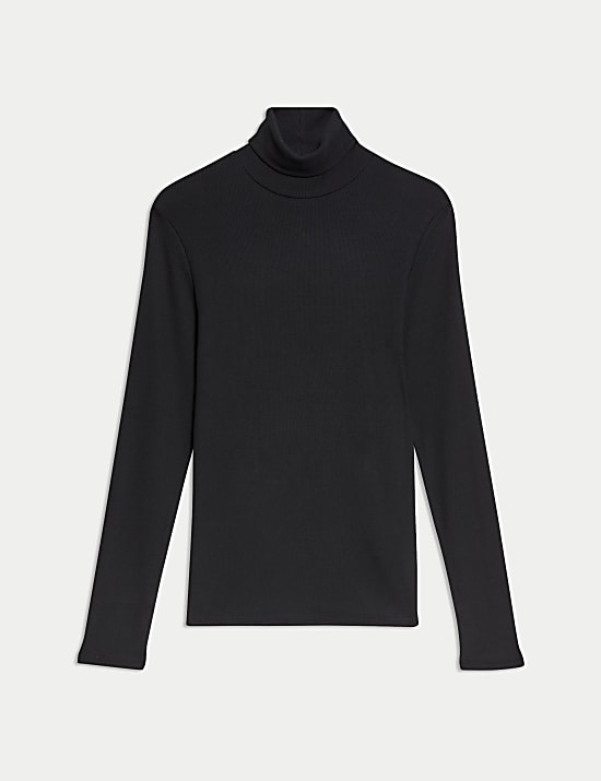 Cotton Rich Ribbed Slim Fit Top