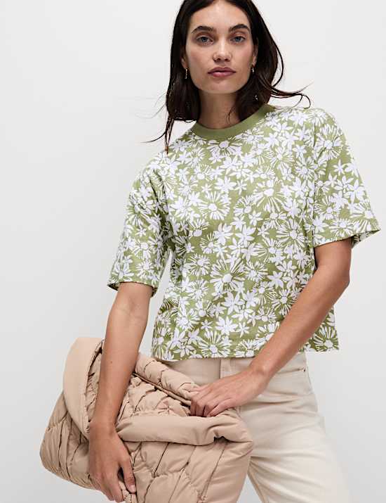 Pure Cotton Floral T-Shirt