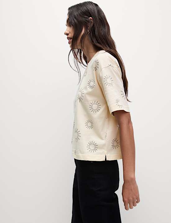 Pure Cotton Floral T-Shirt