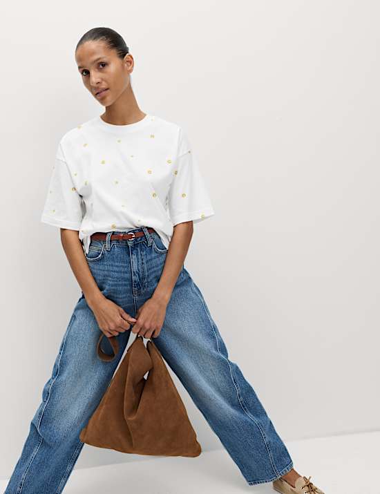 Pure Cotton Floral T-Shirt