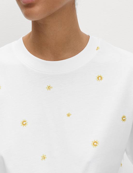 Pure Cotton Floral T-Shirt