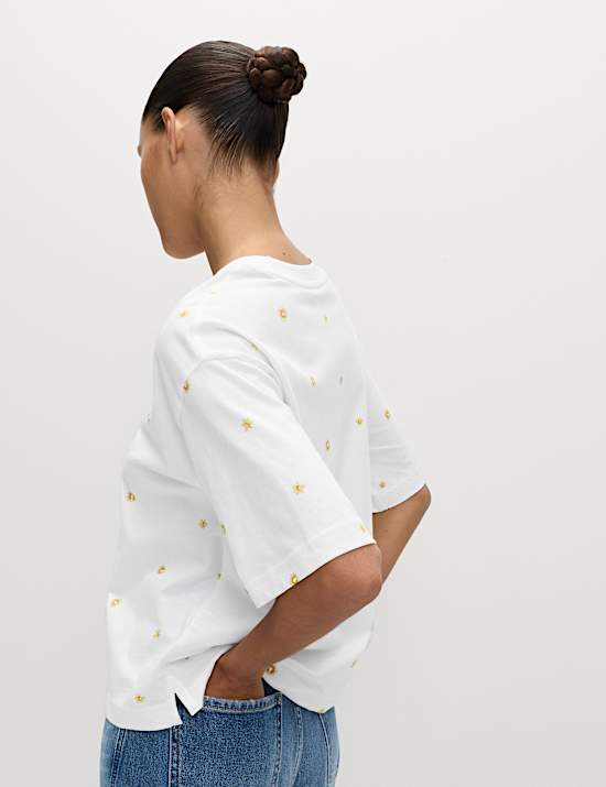 Pure Cotton Floral T-Shirt