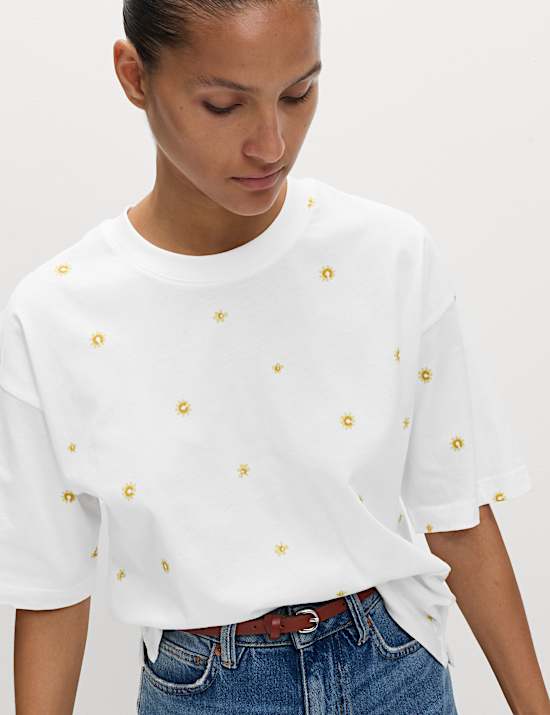 Pure Cotton Floral T-Shirt