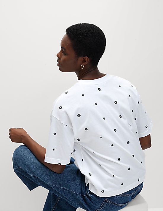 Pure Cotton Floral T-Shirt