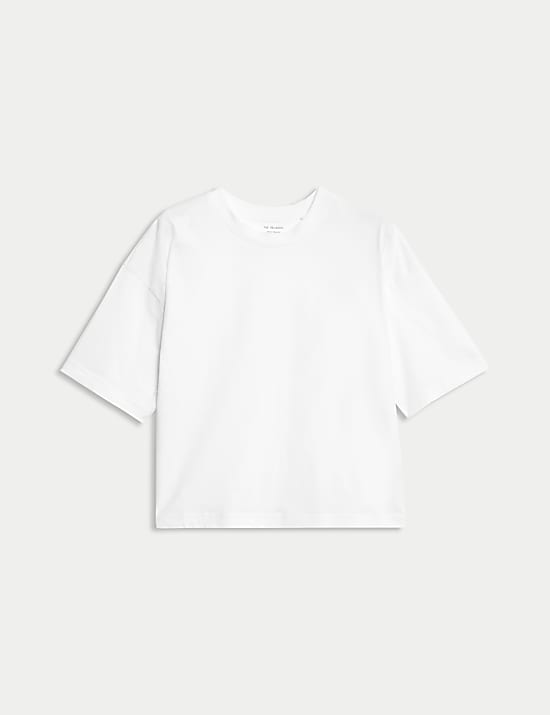 Pure Cotton Crew Neck Boxy T-Shirt