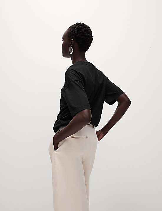 Pure Cotton Crew Neck Boxy T-Shirt