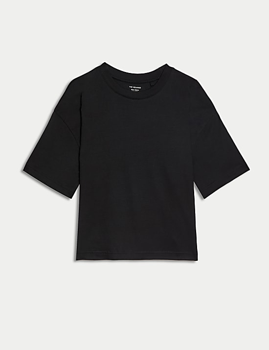 Pure Cotton Crew Neck Boxy T-Shirt