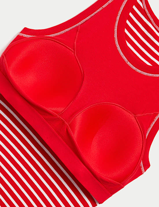 Cotton Rich Striped Secret Support Vest