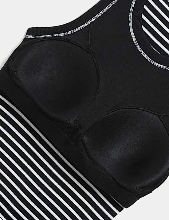 Cotton Rich Striped Secret Support Vest