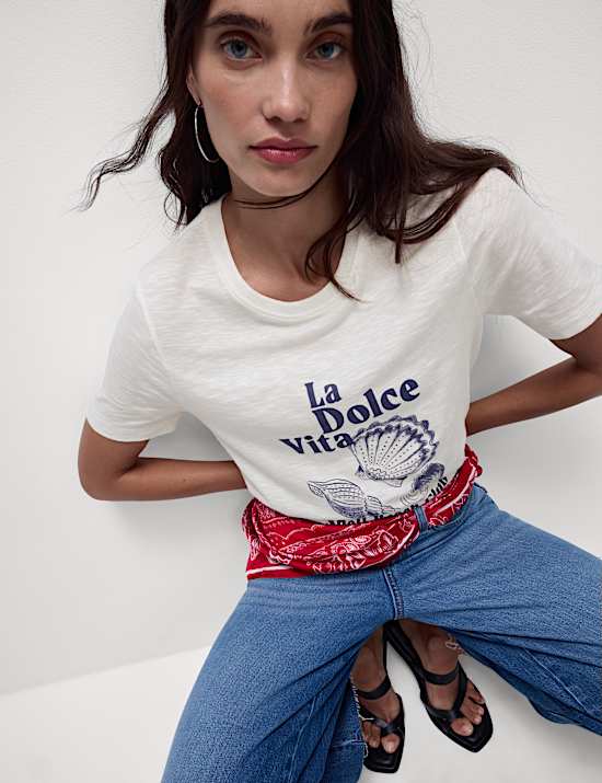 Pure Cotton Printed Graphic T-Shirt