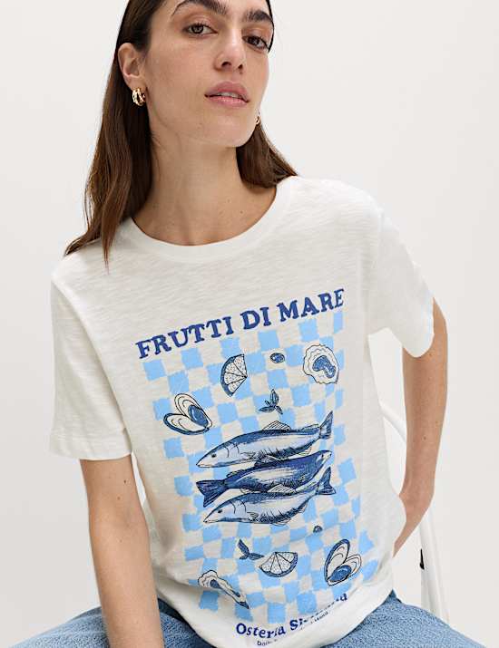 Pure Cotton Printed Graphic T-Shirt