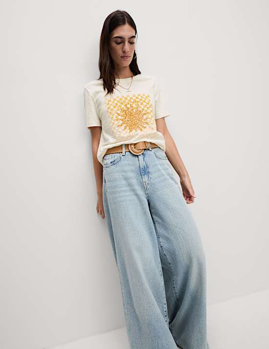 T-shirt 100 % coton &agrave; imprim&eacute; graphique