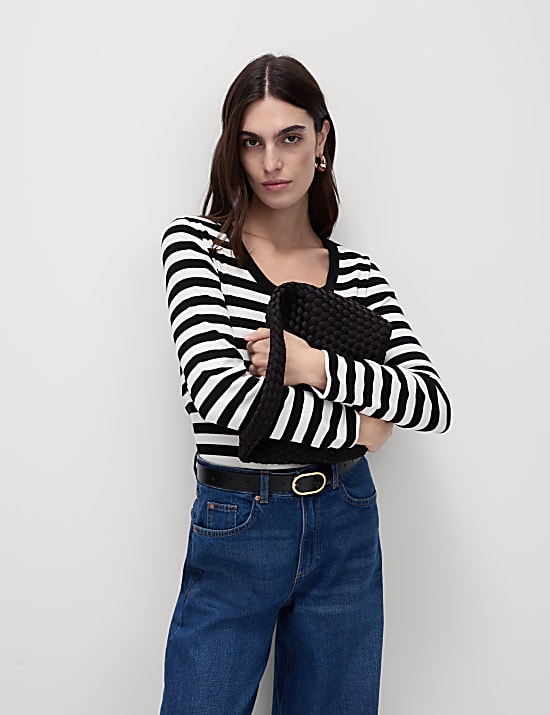 Pruhovan&yacute; top vysok&yacute;m pod&iacute;lem bavlny