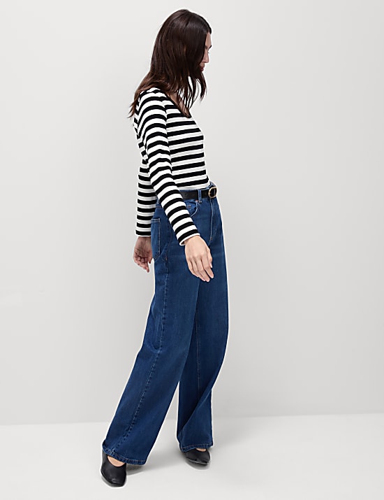 Pruhovan&yacute; top vysok&yacute;m pod&iacute;lem bavlny