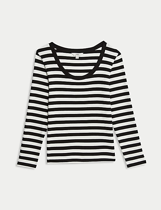 Pruhovan&yacute; top vysok&yacute;m pod&iacute;lem bavlny