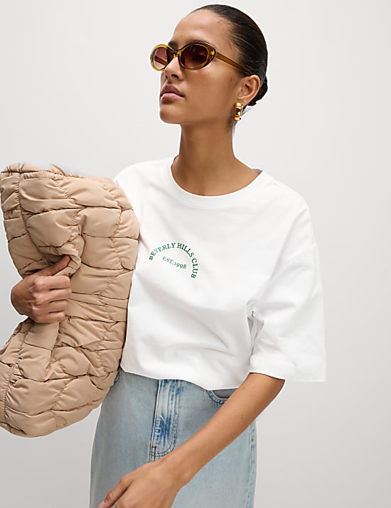 Pure Cotton Textured Regular Fit T-Shirt