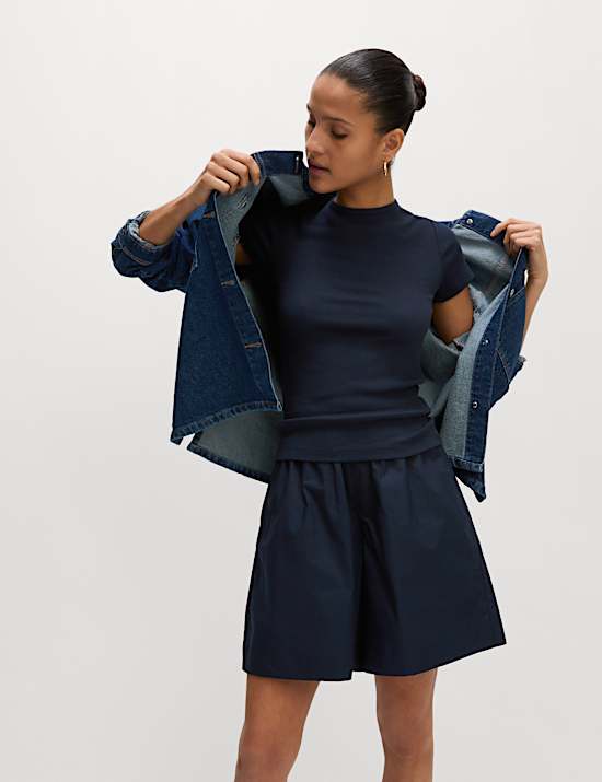 Cotton Rich Ribbed Slim Fit T-Shirt