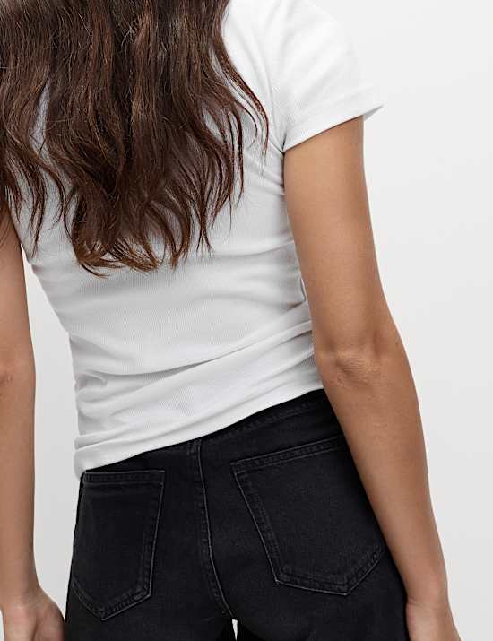 Cotton Rich Ribbed Slim Fit T-Shirt