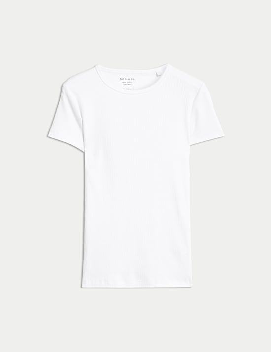 Cotton Rich Ribbed Slim Fit T-Shirt