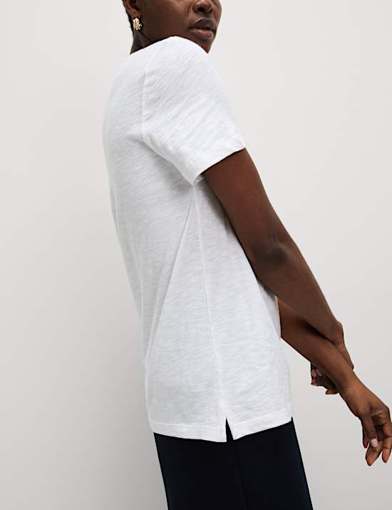 Pure Cotton V-Neck T-Shirt