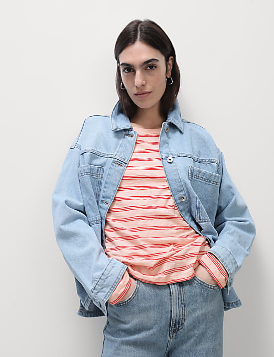 Pure Cotton Striped Regular Fit Top