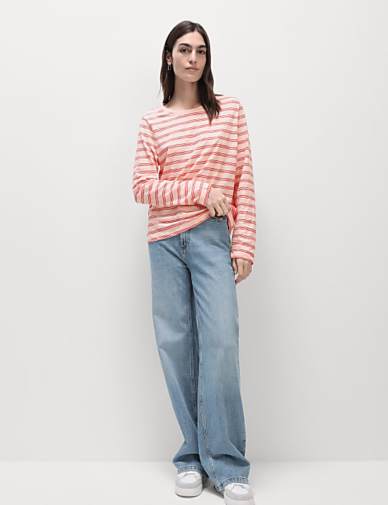 Pure Cotton Striped Regular Fit Top