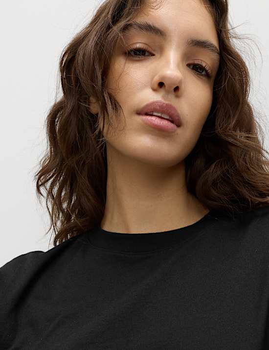 Top coupe boxy 100 % coton &agrave; rayures