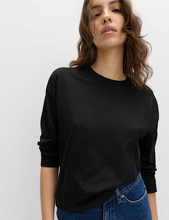 Top coupe boxy 100 % coton &agrave; rayures